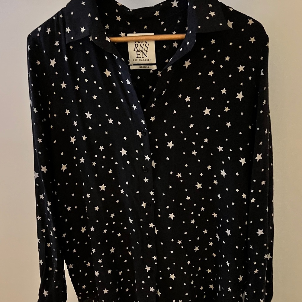 100% Silk Zoe Karssen shirt, M